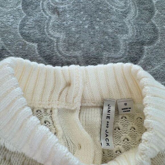 Girls Janie and Jack Textured Ruffle Sweater - Picture 3 of 3